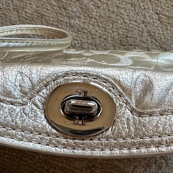 Coach Shimmering Gold Wristlet - Picture 10 of 11